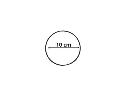 Kovový dekorační kruh černá - 10 cm