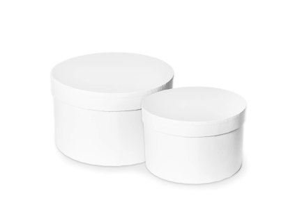 Flower box kulatý - bílá