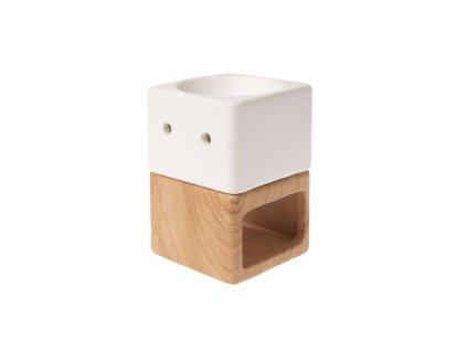 Keramická aromalampa - dekor dřevo