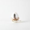 Vajíčko porcelán/peří v.11,5cm bílé