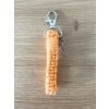 Klíčenka macrame 6,5 cm meruňková