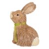 slaměná dekorace zajíc 14 cm hnědá
