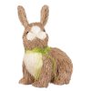 Zajíc slaměná dekorace hnědý