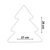 Kovový dekorační stromek 29 cm, bílý rozměry