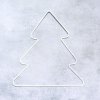Kovový dekorační stromek 29 cm, bílý