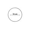 Kovový dekorační kruh 15 cm, černá rozměry