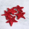 Proutěná hvězda 5cm červená detail