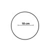 Kovový dekorační kruh 18 cm - černá rozměry