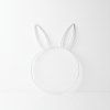 Kovový kruh zajíc - bílá 30 cm