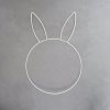 Dekorační kruh zajíc - bílá 30 cm