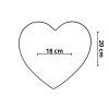 Kovové dekorační srdce 20 cm - černá rozměry