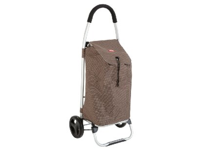 Nákupní taška na kolečkách PRAGA hnědá
