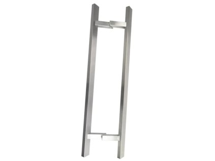 Nerezové madlo na dvere/bránu odskočené 45° obojstranné 40x20mm, brúsený povrch K320/nerez AISI304 (Akosť AISI304, Dĺžka 800 mm, B: 600 mm, Povrch Brúsený K320)
