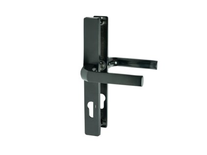 Kľučka AL (set) s otvorom pre stavebnú vložku, rozteč 72 mm, rozmer štítu 239x31mm, farba RAL9005