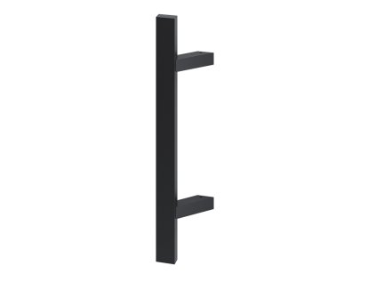 Nerezové madlo na dvere odskočené jednostranné 40x20mm, farba: čierna RAL9005, nerez AISI304