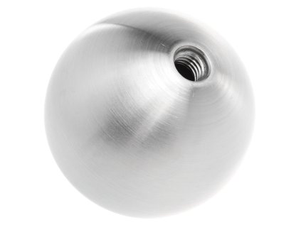 Guľa dutá ø 80mm so závitom M10, brúsený povrch K320 / nerez AISI304
