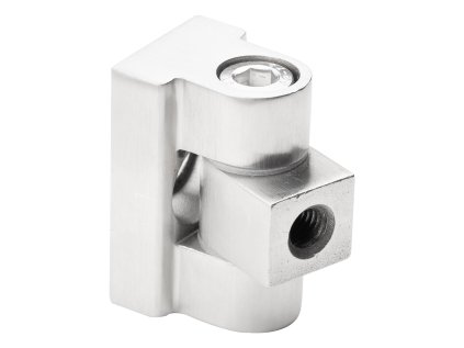 Nastaviteľný záves 0-90° k svorke skla N01.45K1.4XS na trubku 42.4mm, brúsený povrch K320/ nerez AISI304