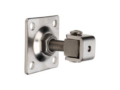 Nerezový nastaviteľný záves M16 s kotviacou platňou 80x80x4mm, nerez AISI304