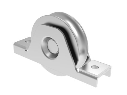 Vodiace koliesko ø 80mm pre zapustenie do jokla, pre U profil 16 mm, material: nerez AISI304