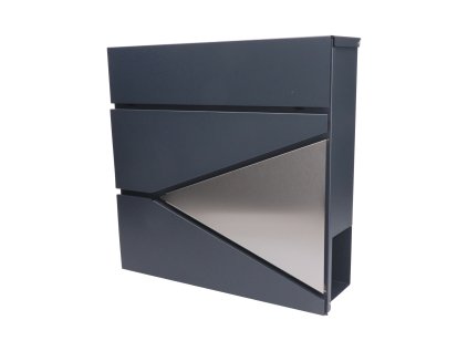 Poštová schránka 370x370x105mm, farba kombinácia nerez/ antracit RAL7016, materiál: nerez AISI410/pozink