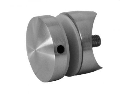 Svorka skla bodová 6-18mm na trubku o 42.4mm, (ø 50/M8), brúsený povrch K320/AISI304, obsahuje gumičky na sklo