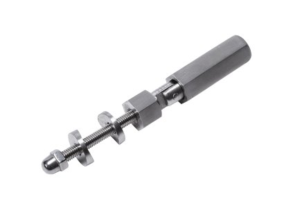 Úchyt pre nerezové lanko ø 4 - 6 mm na trubku 42.4mm, brúsený povrch K320/AISI304