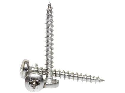nerezová skrutka, samorezná, poľgulatá hlava, DIN9048/ AISI304/ A2 (Skrutka 6x60, DIN 9048, Akosť AISI304)