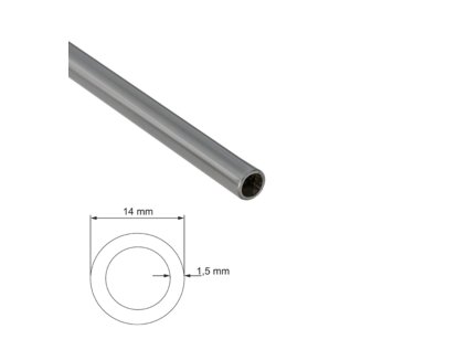 Trubku 14×1.5mm, leštený povrch / nerez AISI304