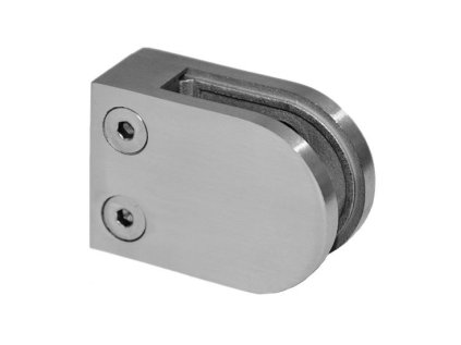 Svorka skla plochá (63x45x27mm) na sklo 6 - 10.76mm, brúsený povrch K320 /AISI304, bez gumičiek na sklo
