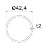 Trubka 42,4x2mm, brúsený povrch K320/ nerez AISI304