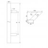 Nerezové madlo na dvere/bránu odskočené 45° obojstranné 40x20mm, brúsený povrch K320/nerez AISI304
