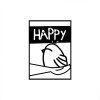 Kovová dekorácia na stenu ,,happy,, (700x500mm), farba: čierna