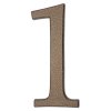 Číslo domové 0 - 9, 190 mm, farba: zlato - hnedá, hliník (Číslo 1, Farba zlato - hnedá)