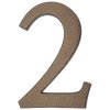 Číslo domové 0 - 9, 190 mm, farba: zlato - hnedá, hliník (Číslo 2, Farba zlato - hnedá)