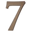 Číslo domové 0 - 9, 190 mm, farba: zlato - hnedá, hliník (Číslo 7, Farba zlato - hnedá)