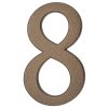 Číslo domové 0 - 9, 190 mm, farba: zlato - hnedá, hliník (Číslo 8, Farba zlato - hnedá)