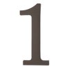 Čísla a písmená domové 0 - 9 / A - C, plast, farba: hnedá (Číslo 1, Farba hnedá, Výška 180 mm)
