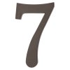 Čísla a písmená domové 0 - 9 / A - C, plast, farba: hnedá (Číslo 7, Farba hnedá, Výška 180 mm)