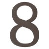 Čísla a písmená domové 0 - 9 / A - C, plast, farba: hnedá (Číslo 8, Farba hnedá, Výška 180 mm)
