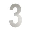 Nerezové číslo domové 0-9, výška 100mm, s obojstrannou páskou, brúsená nerez K320 (Číslo 3, Farba brúsená nerez, Výška 100 mm)