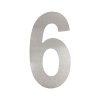Nerezové číslo domové 0-9, výška 100mm, s obojstrannou páskou, brúsená nerez K320 (Číslo 6, Farba brúsená nerez, Výška 100 mm)