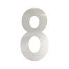 Nerezové číslo domové 0-9, výška 100mm, s obojstrannou páskou, brúsená nerez K320 (Číslo 8, Farba brúsená nerez, Výška 100 mm)