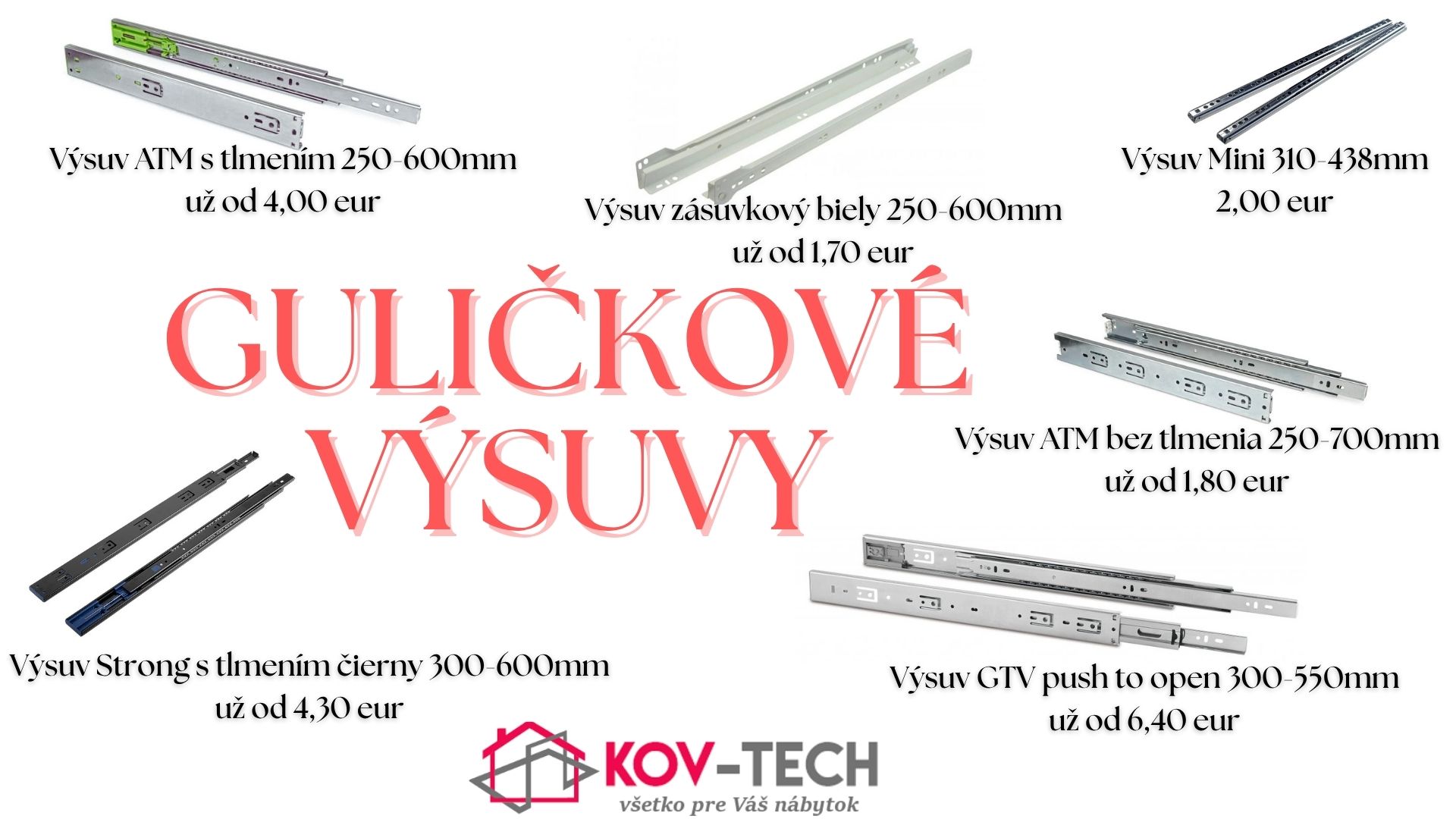 Guličkové výsuvy