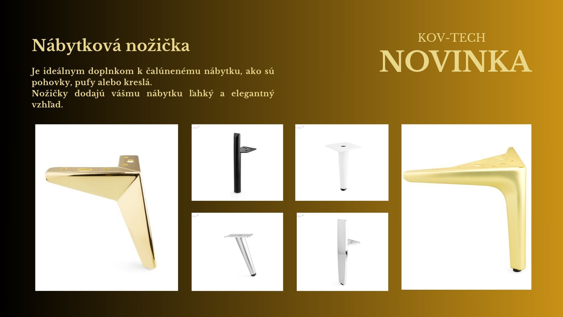 Novinka, nábytkové nožičky