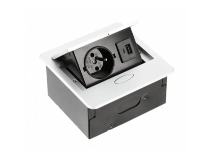Elektrická zásuvka AVARO výklopná 1x+2xUSB A/C