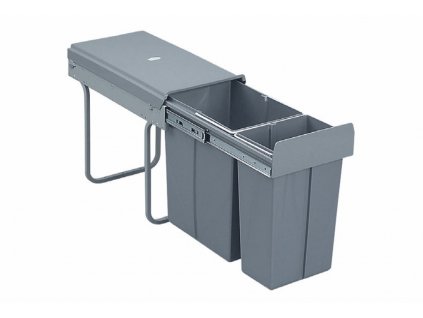 3198 vysuvny odpadkovy 2 kos 1x20 l 1x10 l k30 sedy plast
