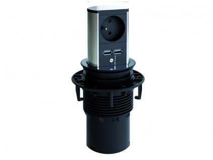 Výsuvná zásuvka Bachmann Elevator s USB 1x230V + 2xUSB