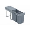 3198 vysuvny odpadkovy 2 kos 1x20 l 1x10 l k30 sedy plast