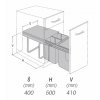 3213 1 vysuvny odpadkovy 3 kos komfort s uchytky dvierok 1x20 l 2x10 l