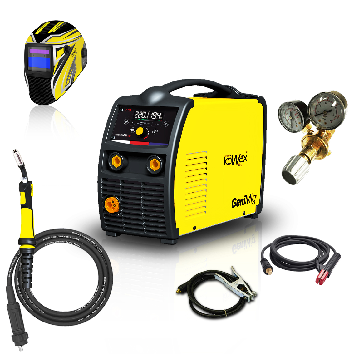 Svářecí invertor GeniMig® 220LCD SET1 (MIG/MAG/MMA) - KOWAX.cz